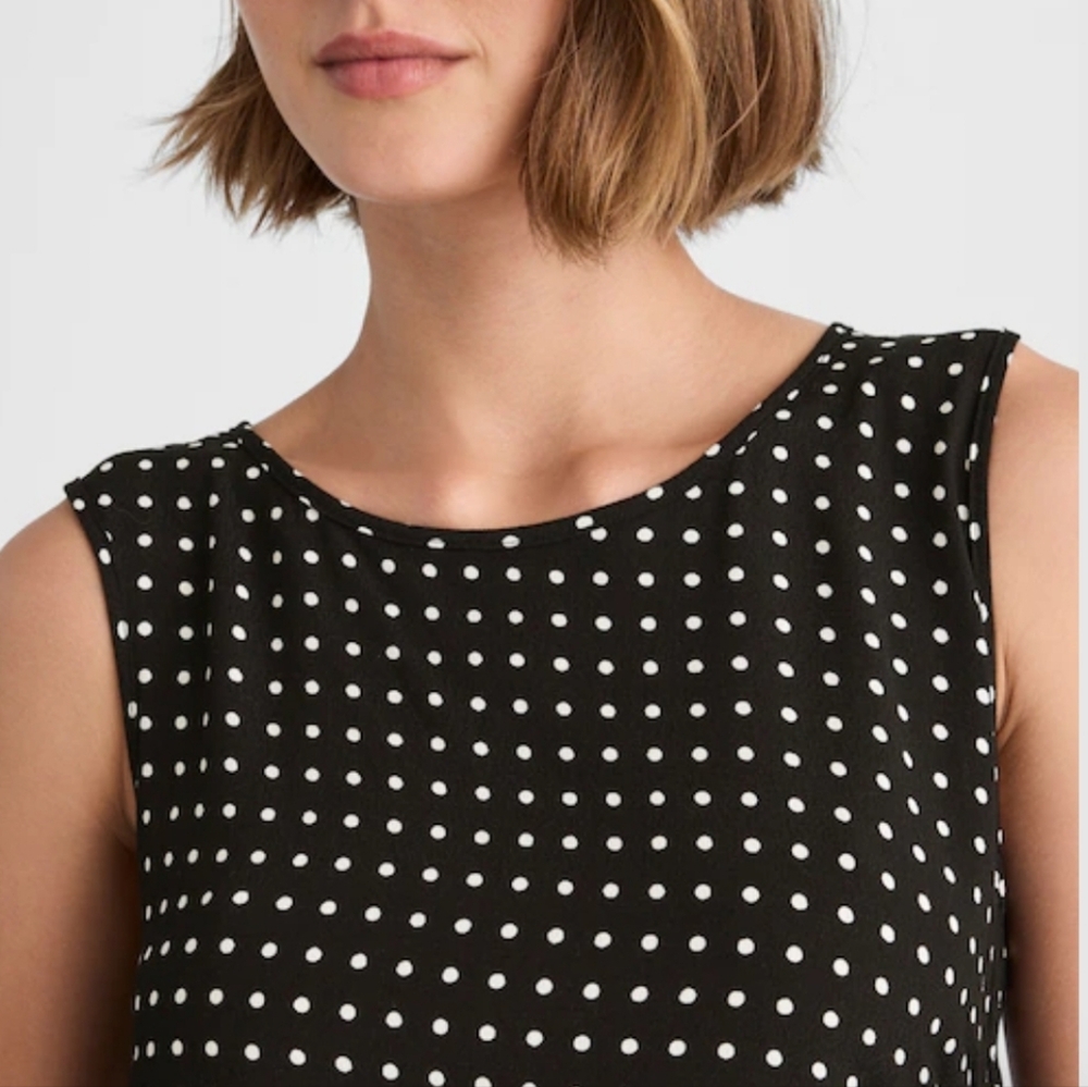 Madewell Asymmetrical aruched Midi Dress - Linear Dots Jet Black - Picture 5 of 13